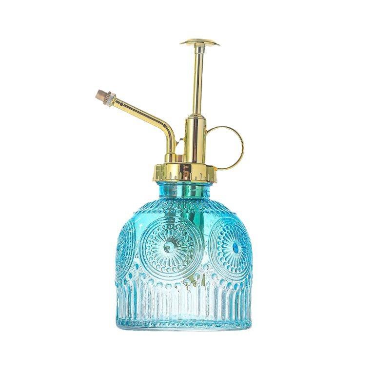 Retro Sunflower Glass Watering Can & Sprayer for Garden