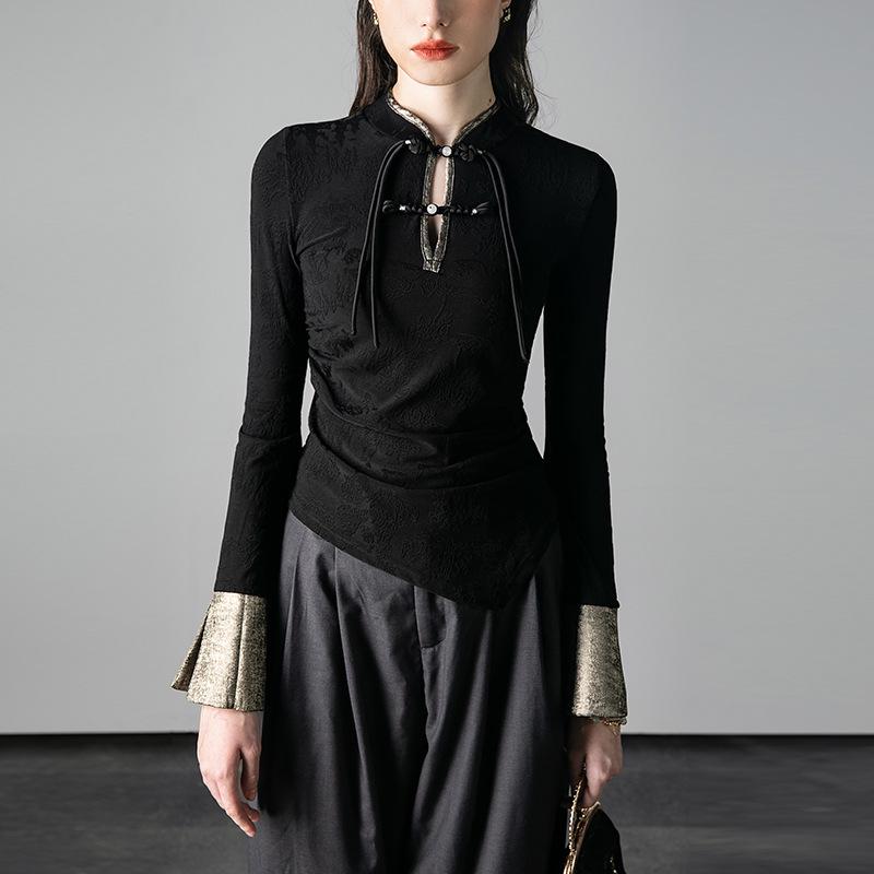 Women's Chinese-Style Tops: New Slim-Fit Autumn & Winter Shirts