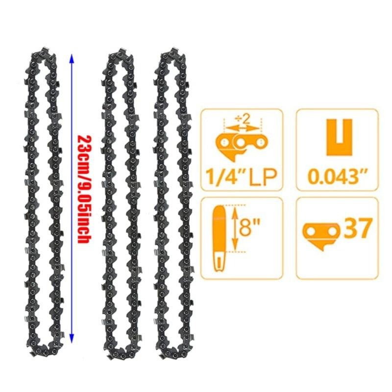 5PCS 6 Inch Chainsaw Chain 1/4" Saw Chains 37DL Electric Saw Replacement Chainsaw Saw Chain 0.043" Chain gauge