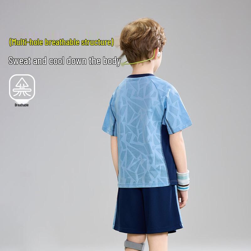 ASK JUNIOR Boys Quick-Dry Short Sleeve T-shirt & Sports Shorts Set