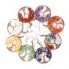 Handmade Vintage Wire-Wrapped Natural Stone Crystal Tree of Life Earrings E19