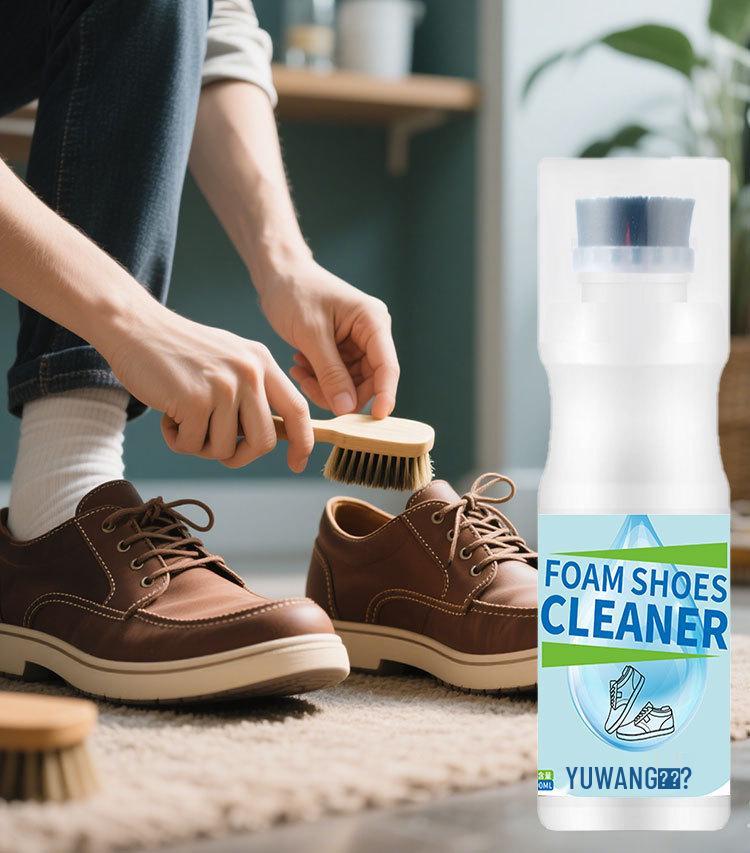 Domain King White Shoe Cleaner & Whitener with Brush - Maintains Sneakers, Sports Shoes, and Edges