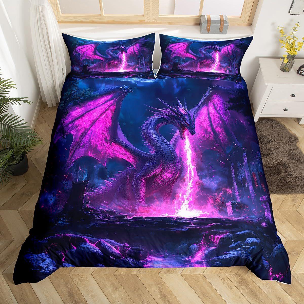 

Постільна білизна з візерунком Зілонг, три предмети, цифровий друк, ковдра, наволочка, домашній текстильний набір EU single 135*200