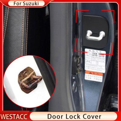 4 Piezas ABS Tapa Protectora Antióxido para Cerradura de Puerta de Coche Pegatina para Suzuki Swift S-Cross Alto Splash SX4 Jimny Sierra