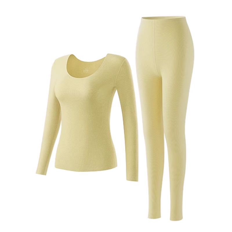 Set pánského termoprádla: Kulatý výstřih, dlouhý rukáv, oboustranně česaná bavlna se sametovou úpravou pro podzim/zimu.