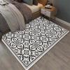 Tappeti Moderni Bianco e Nero con Motivi Floreali Geometrici Tappeti Contemporanei per Soggiorno Decorazioni per Interni Casa