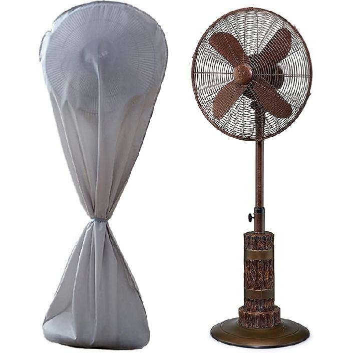 

J&C Чехол для вентилятора Пылезащитный чехол для вентилятора Водонепроницаемый Чехлы для напольного вентилятора-стойки для улицы Чехол для вентилятора на подставке Чехлы для напольных круглых вентиляторов Пылезащитный чехол Защита для серый