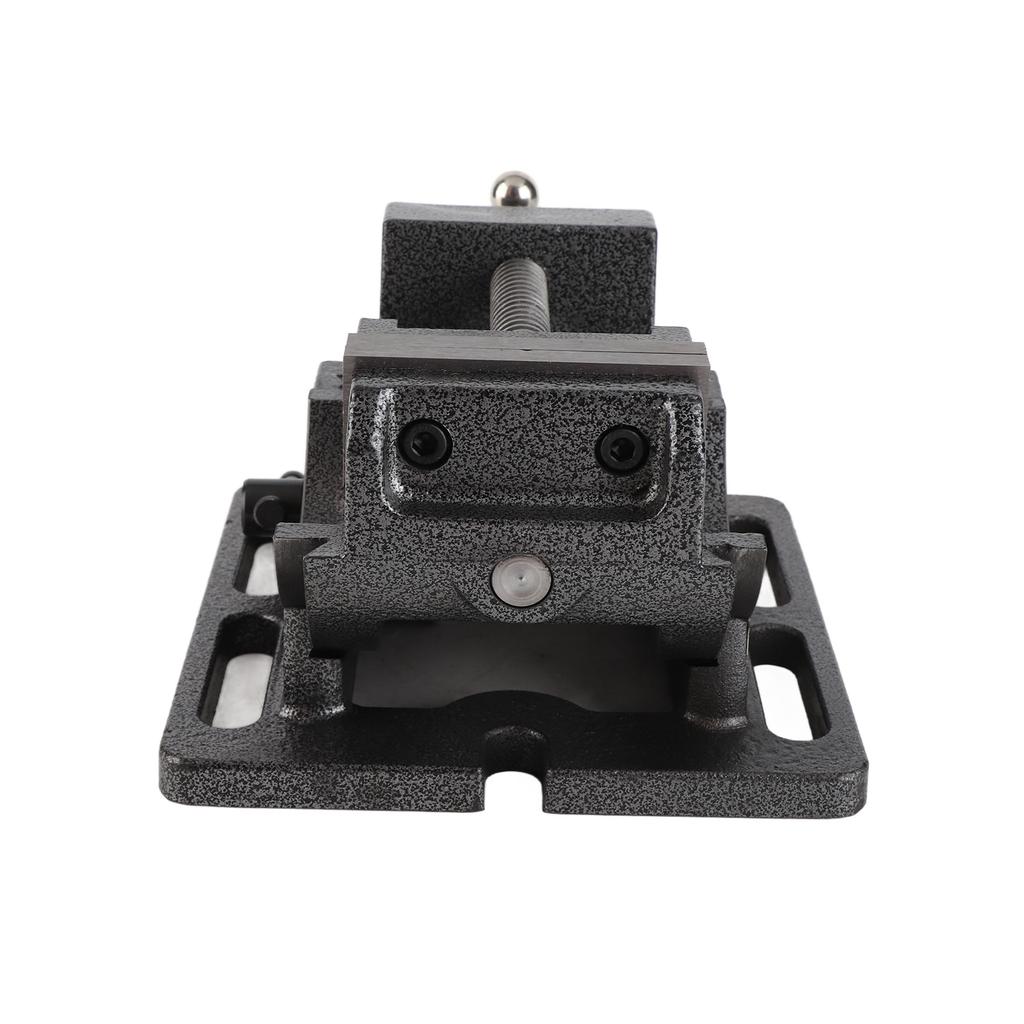 Drill Press Vise Cast Iron Body Corrosion‑Resistant Hardware Accessory 3‑Inch Tiltable