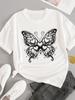 (Asian Size) trend love flower Short Sleeve T-shirts Women's Top T Female Print  Fashion O-neck Casual Clothing  Graphic Tee