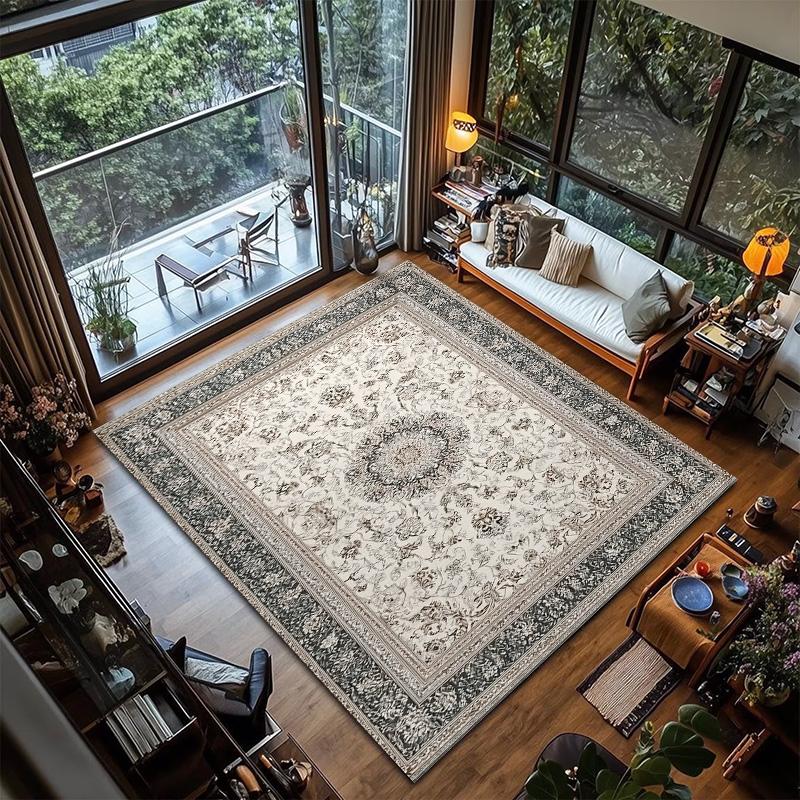 Retro Non Slip Washable Large Area Rug For Bedroom Living Room Home Decor Soft Comfortable Floor Mat