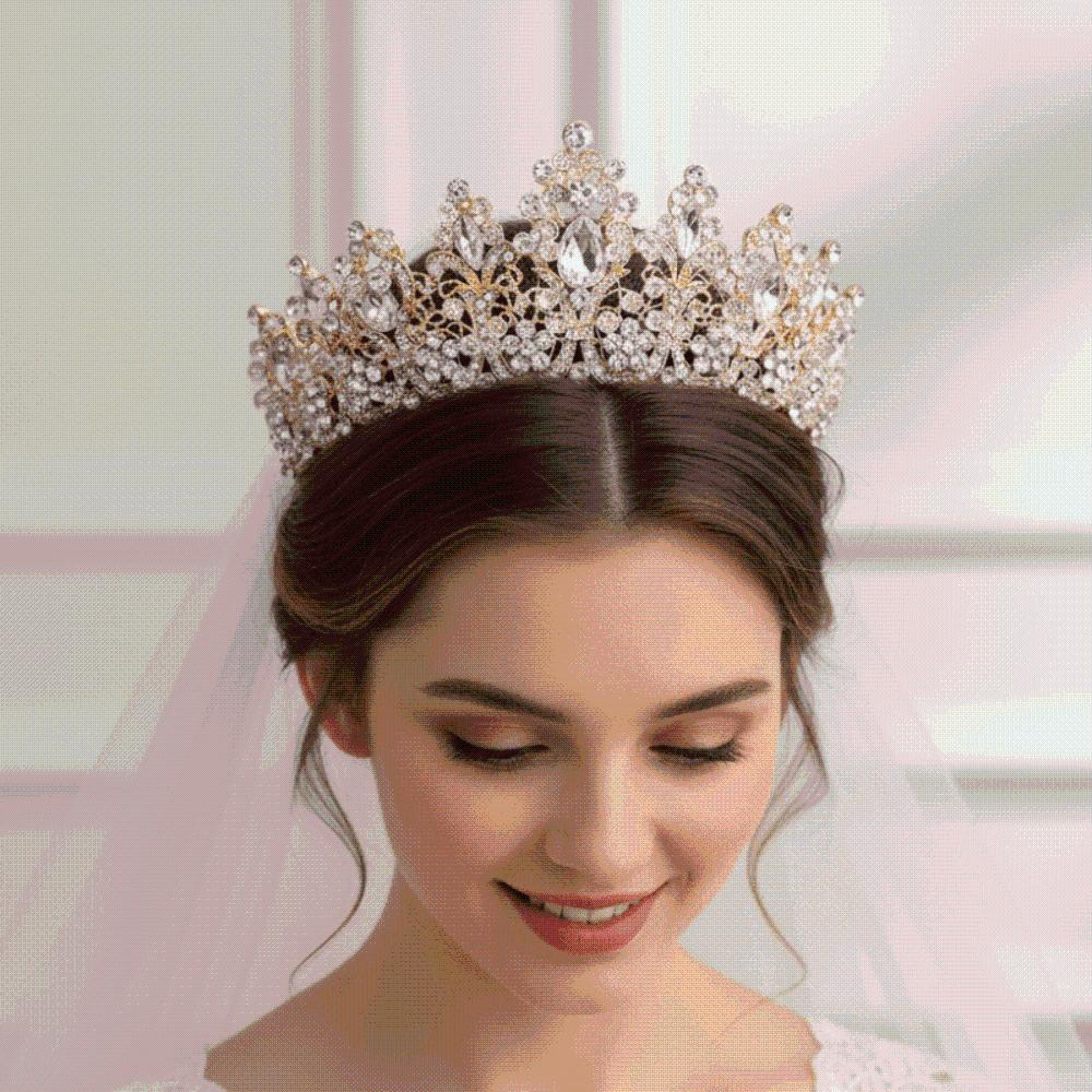 Handmade Bridal Tiara Exquisite Baroque Headpiece Beaded Headpiece Crystal Crown Bridesmaid