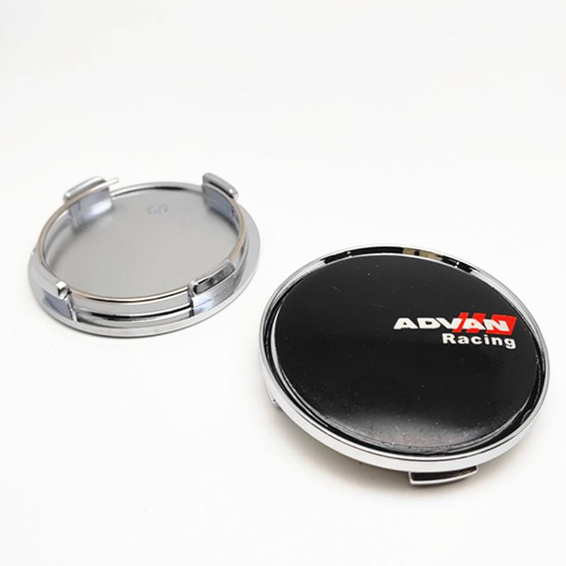 4pcs 63mm 57mm Advan Racing Wheel Center Caps Hub Rims Cover Car Styling Badge Emblem Car Styling