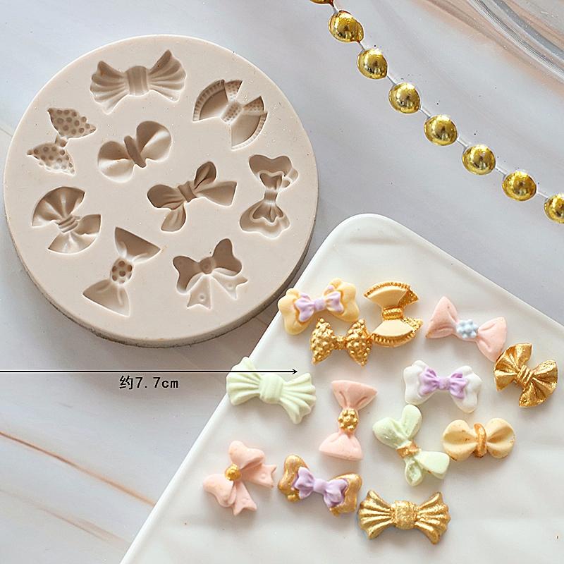 Multiple Mini Bow Bowknots Shape Cake Mold, Chocolate for the Kitchen Baking Tool, DIY Sugarcraft Decoration