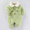 Cozy Fleece Cotton Baby Romper - Warm Long Sleeve Onesie for Autumn/Winter (Newborn To Toddler)