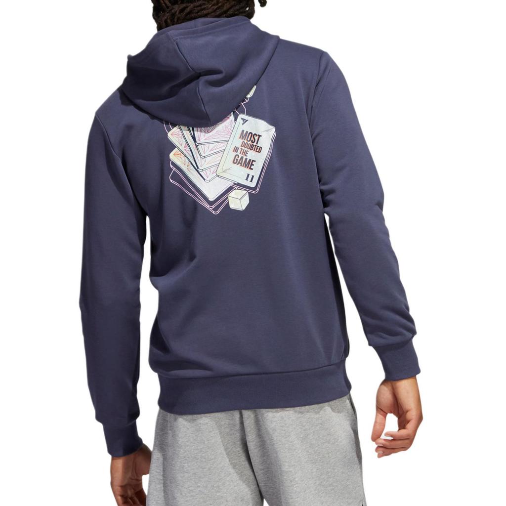 adidas Trae 2 Doubt H Grafikdruck Hoodie mit Kängurutasche Langarm Herren Hoodie Blau HG4437