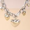 Fashion Metal Love Heart Pendant Necklace for Women Gothic Punk Choker Necklaces Chain Club Party Jewelry Gifts