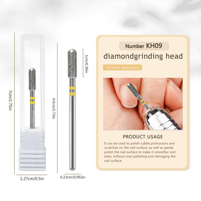 Diamond Nail Drill Bits Durable Material Multiple Uses For Home Diy Nail Art Cuticle Clean Gel Removing