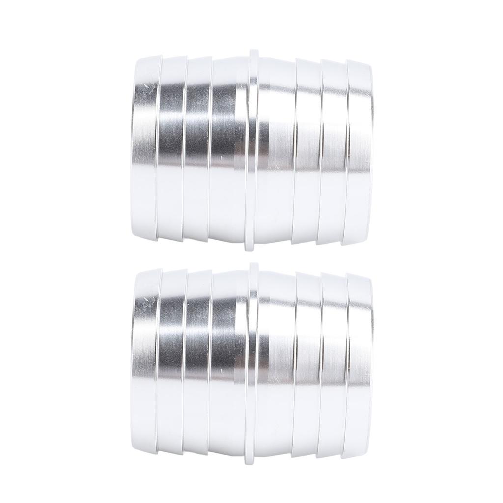 1 Pair 1 1 2 to 1 1 2in Hose Barb Splice Coupler Aluminum Alloy Radiator Intercooler Heat Exchanger Repair Mend Fitting