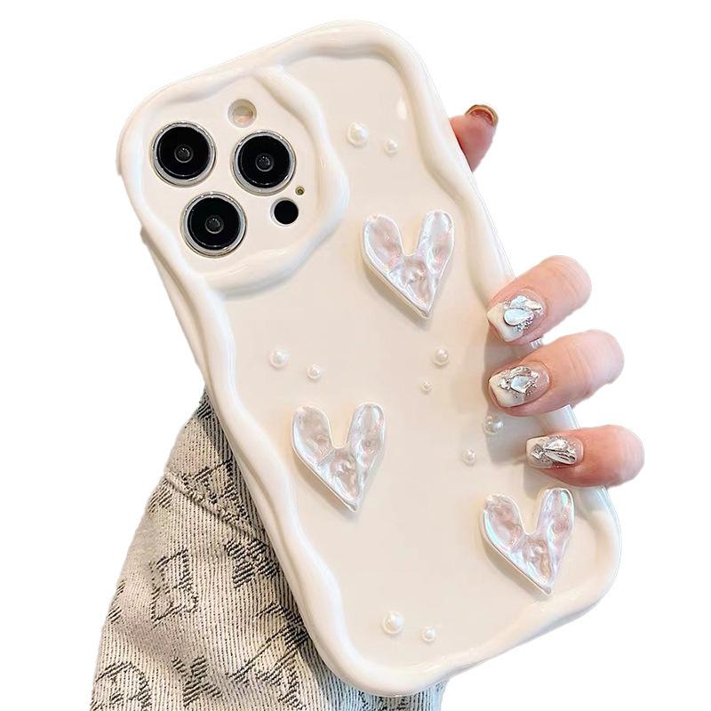 Small Fresh Phone Case for Apple 17 Promax All Inclusive Anti Drop Precision Hole for IPhone 15 Plus Women 14 Chain