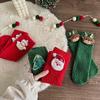 1 Pair Plush Christmas Socks with Non-Slip Grip Festive Holiday Floor Socks Soft Warm Fleece Stockings Gifts for Kids Adults