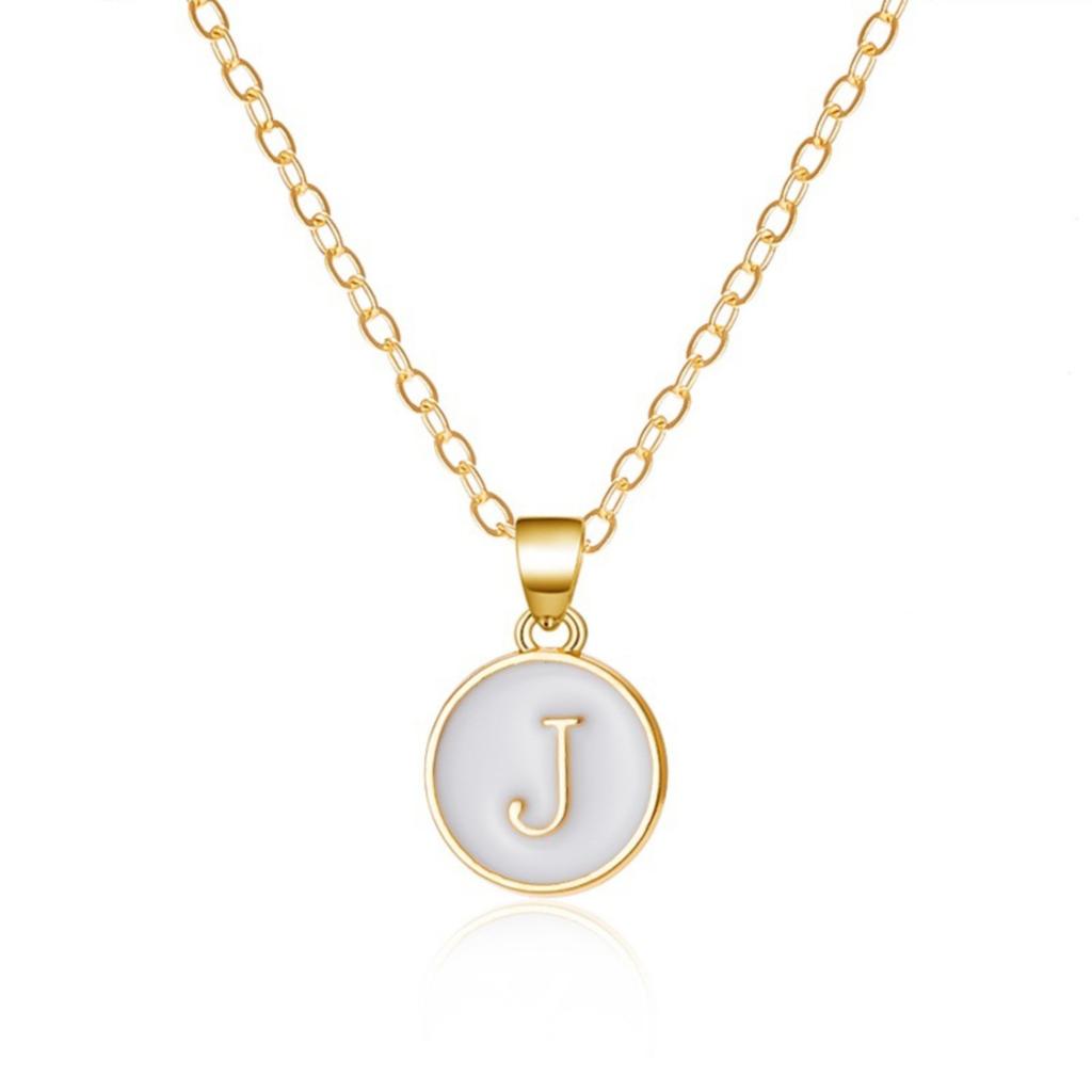 Stainless Steel Necklace With 26 Alphabet Characters