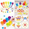 Color Sorting Wooden Stacking Cups Toy For Kids Educational And Cognitive Skills