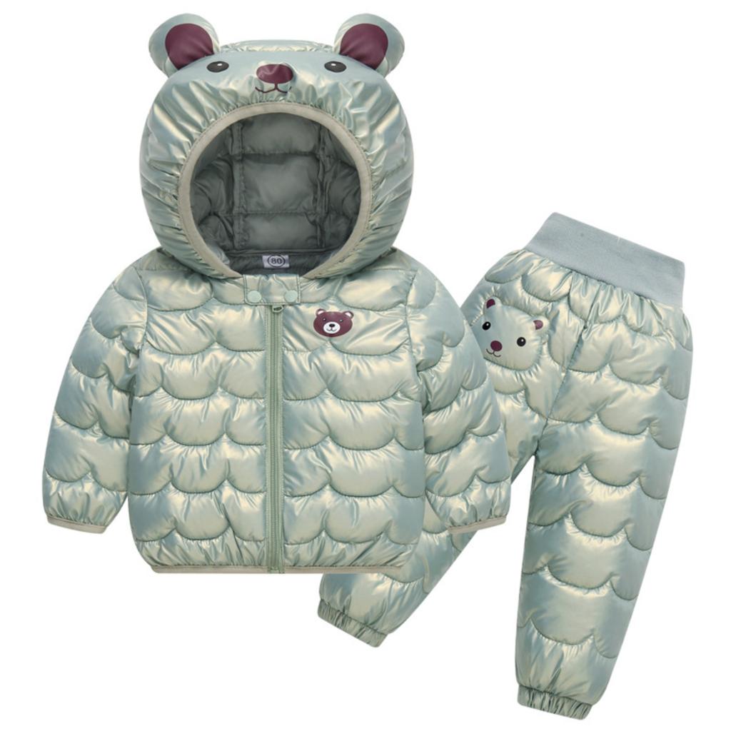 Children's Cotton-padded Jacket Set Children's Winter Coat Cotton-padded Jacket Cotton-padded Pants Two-piece Set