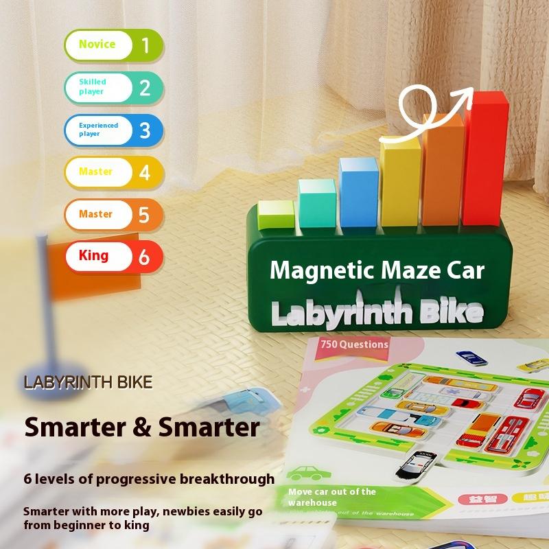 Move the car out of the warehouse, car sliding puzzles, children's educational 1 to 6 years old thinking training, intellectual toys