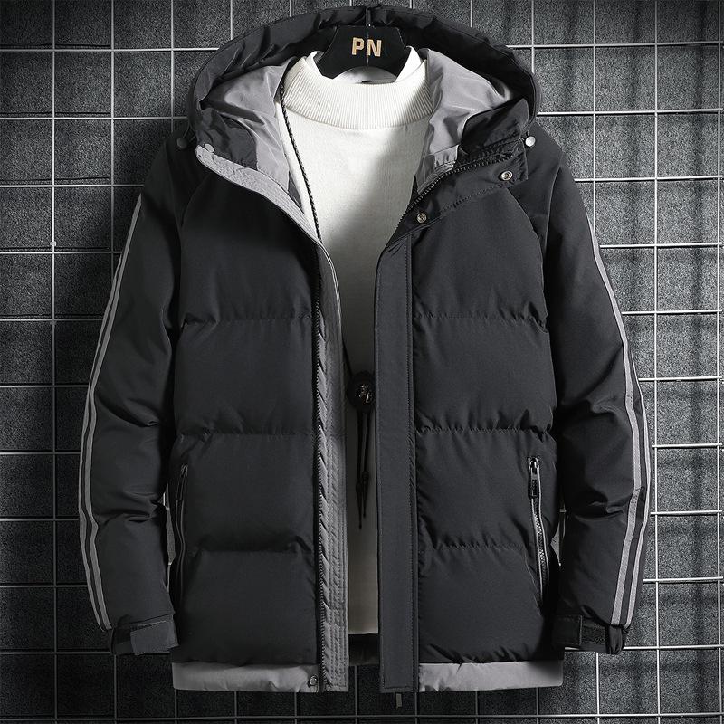 Men's Winter Hooded Cotton Jacket - Thick, Trendy, Korean Style, Warm, Loose Fit (2022).