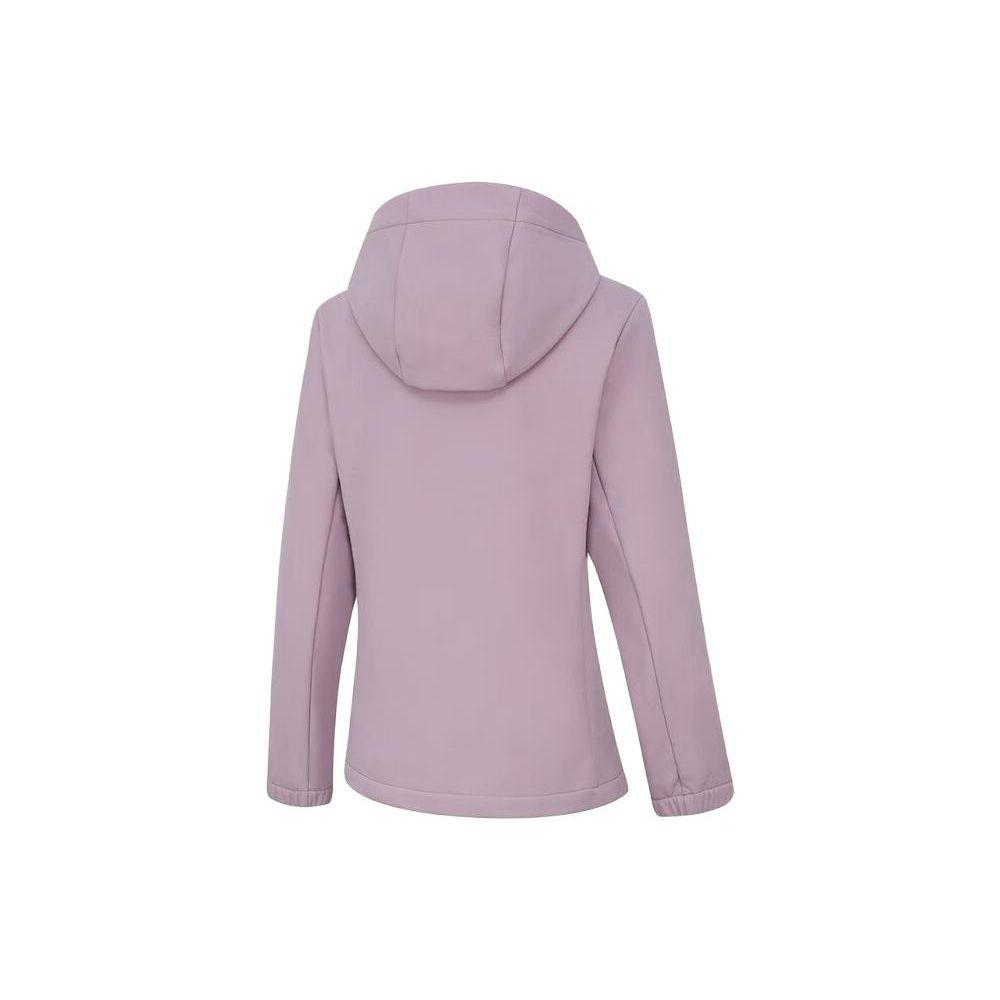 Li-Ning Fitness Series Solid Color Warm Water-Resistant Hooded Sports Jacket Women Jackets Xianxia-Purple AFDT746-2
