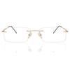Full Rim Rectangle Gold Linda Asian Fit 986d Fashion Unisex Eyeglasses