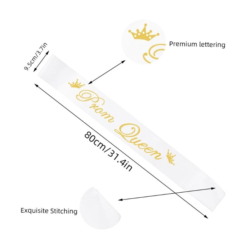 Elegant Adjustable Royal Crowns Headpiece With Detachable Shoulder Ribbon Wedding Prom and Party Accessory For Prom Event