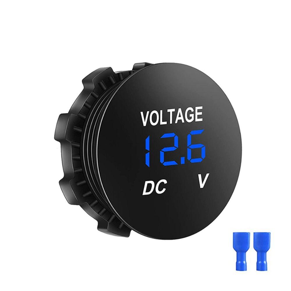 

Panel Waterproof Voltage Meter Tester Battery Tester Voltage Gauge Meter LED Digital Voltmeter blue-Voltmeter