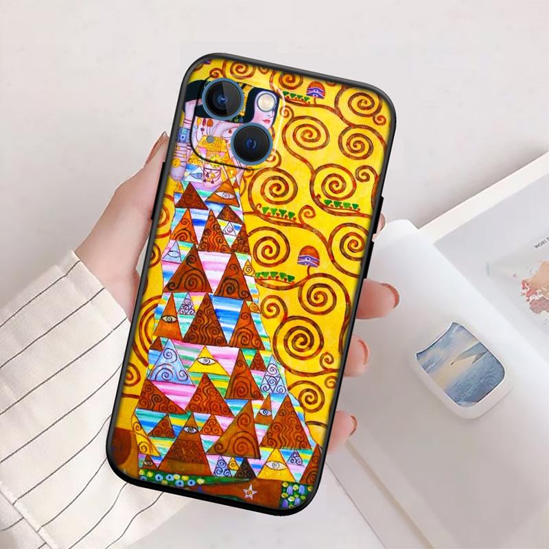 QE14 Gustav Klimt Phone Case for Samsung Galaxy A11 A12 A13 A15 A52S A53 A55 A56 A70 A71 A72 A73 F06 F16 F56 S10 Plus S10e