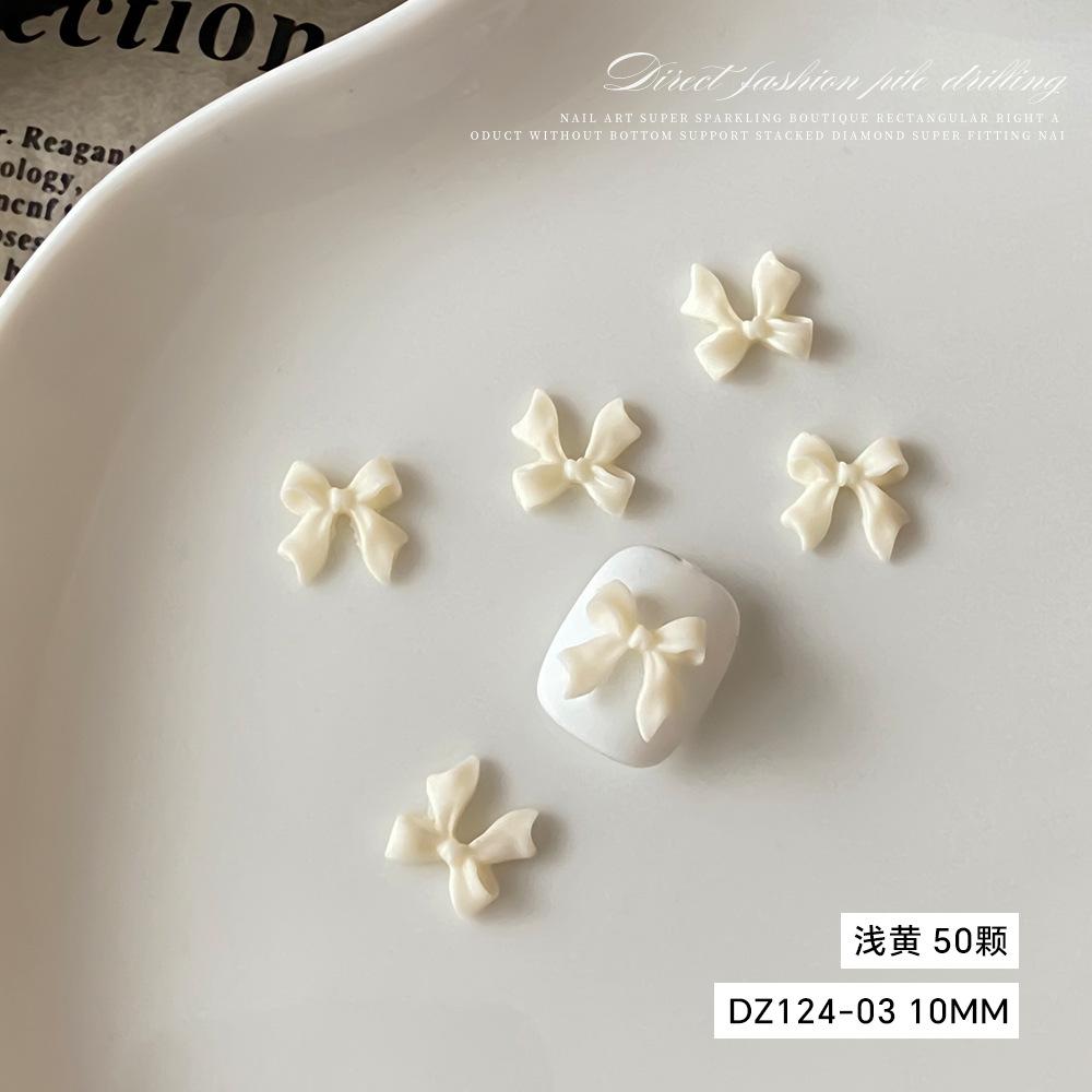 Internet Celebrity Hot Bow Nail Accessories Japanese Sweet Simple Three-dimensional Ribbon DIY