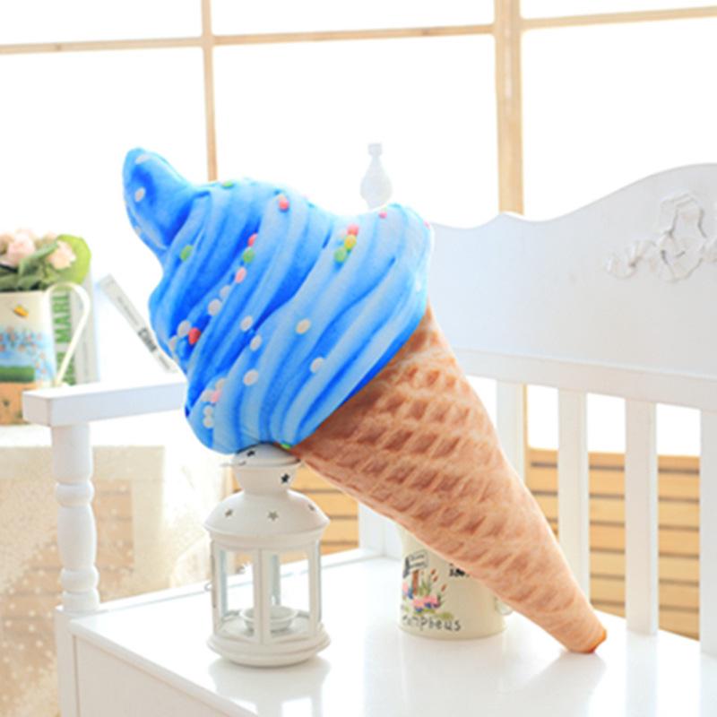 Ice Cream Cone Plush Pillow Toy with Free Shipping - Custom Logo Options Available