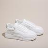 2024 Women's White Korean Style Thick Sole Sneakers: Versatile Autumn Casual Shoes