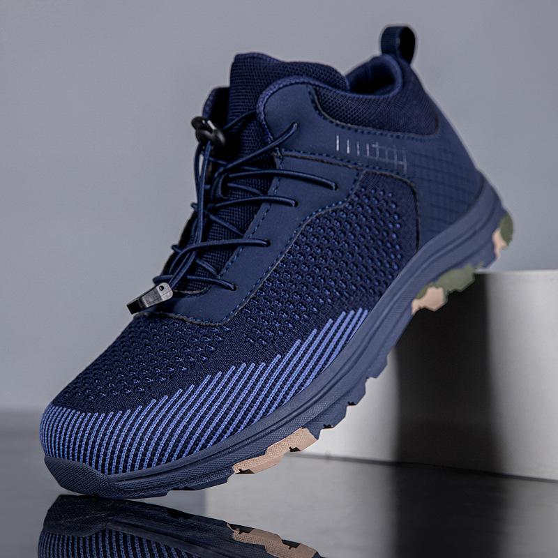 

Men s Large Size Fly Knit Mesh Sports Sneakers with Wide Fit and Rubber Sole for Outdoor Hiking Size 46