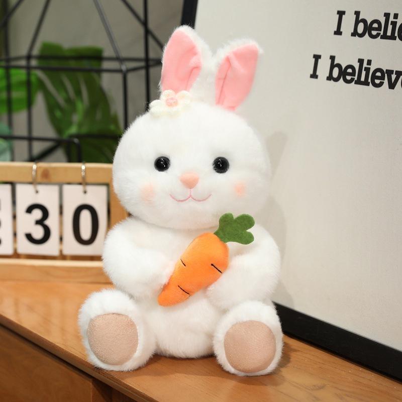 Cute Cute Carrot Little White Rabbit Doll Plush Toy Kitten Doll Girl Company Soothing Doll