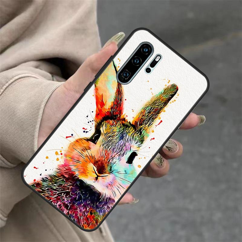 Cute Bunny Rabbit Case For Huawei Nova 3i 7i 8i 11i Y60 Y70 Y90 Y61 Y91 10 9 SE 11 Pro P20 P40 P30 Lite Cover