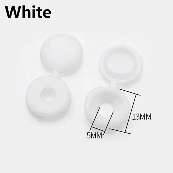 10/100Pcs Nails Screw Caps Plastic Protective Covers 7 Colors Phillips Screw Decorative Cover Cross Screw Folding Cap