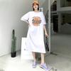 Casual Retro Slit T-shirt Dress: Slimming Plus Size Loose Summer Style