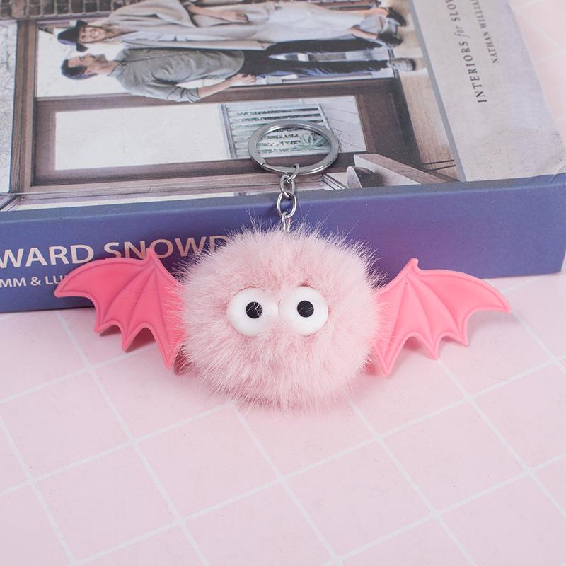 Bat Elf Fur Ball Cute Keychain Silicone Wings Bat Car Bag Plush Pendant