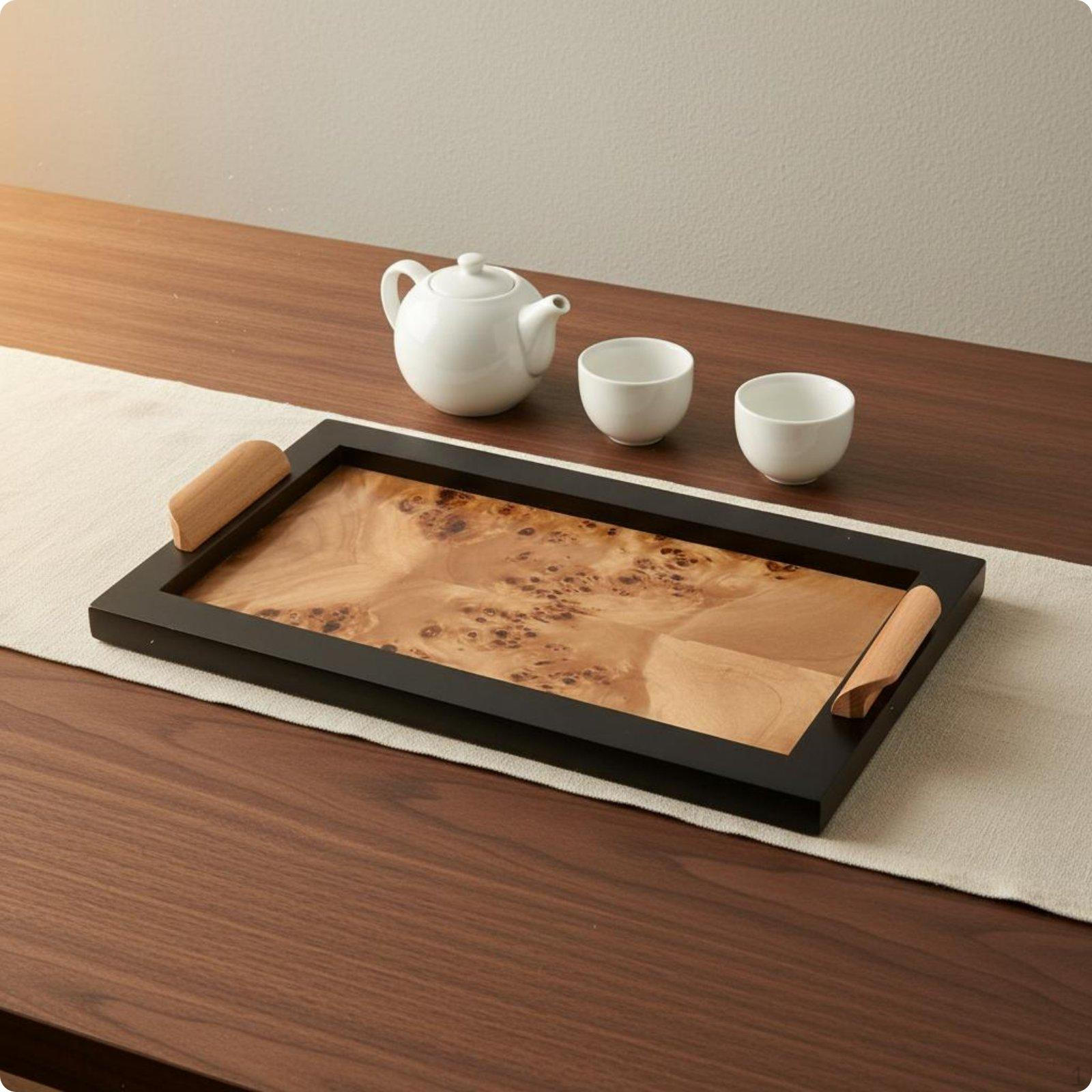 Wooden Tray Wood Rectangular Retro Serving Board