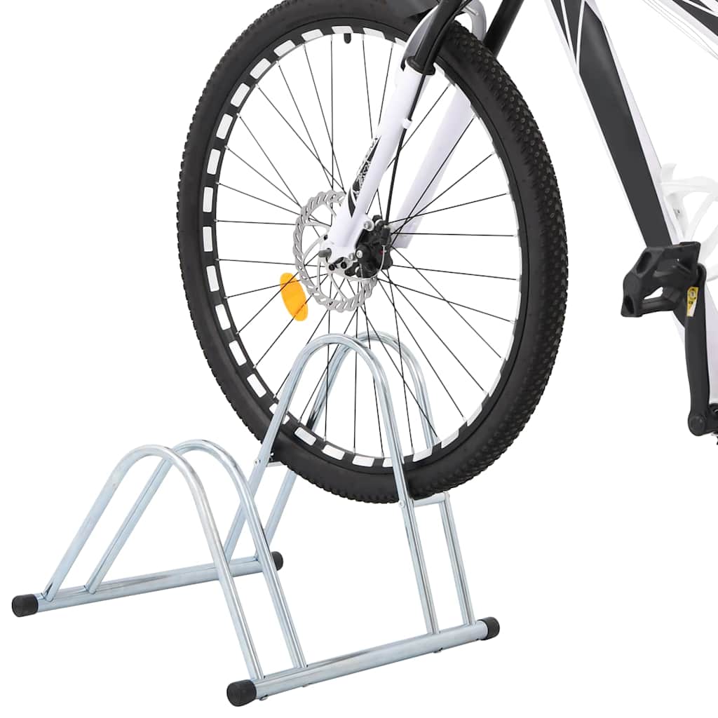 Vidaxl 2-Bike Stand, Freestanding, Galvanized Steel