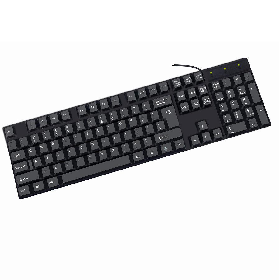 Multilingual USB Wired Keyboard with Russian, Arabic, Spanish, and French Layouts