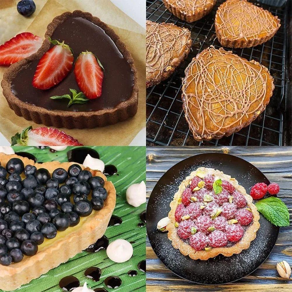 4 Inch Cake Baking Pan Non-Stick Tart Pan Mold Removable Flan Pan Molds