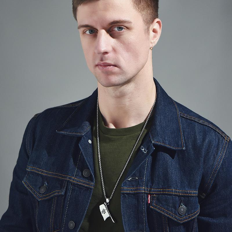 Unique Retro Style Pendant Necklace For Men In Trendy Titanium Design Steel