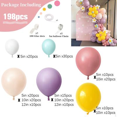 Balloon Garland Arch Set Latex Balloons Party Pastel for Wedding, Engagement,