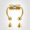 Non-Piercing Fake Nose Ring Reusable Stainless Steel Nose Hoop Fashion Magnetic Septum Rings for Party